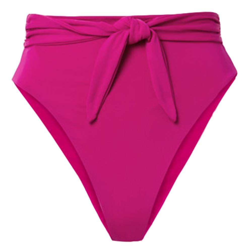 Mara Hoffman Goldie High-Waisted Bikini Bottom Fuchsia XL NWT! $250